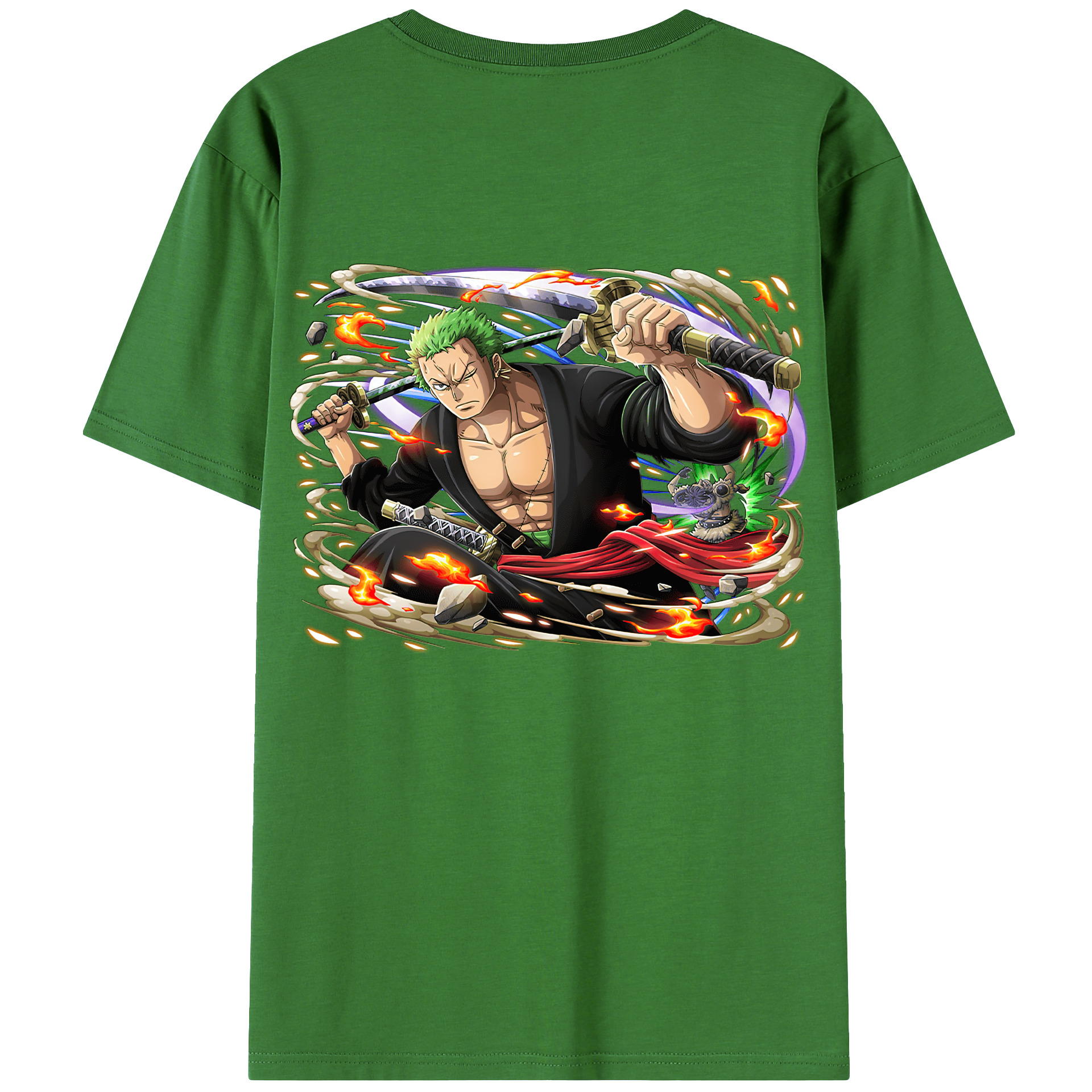 ワンピース ロロノア・ゾロ ONE PIECE Roronoa Zoro レディース半袖Tシャツ(バックプリント)